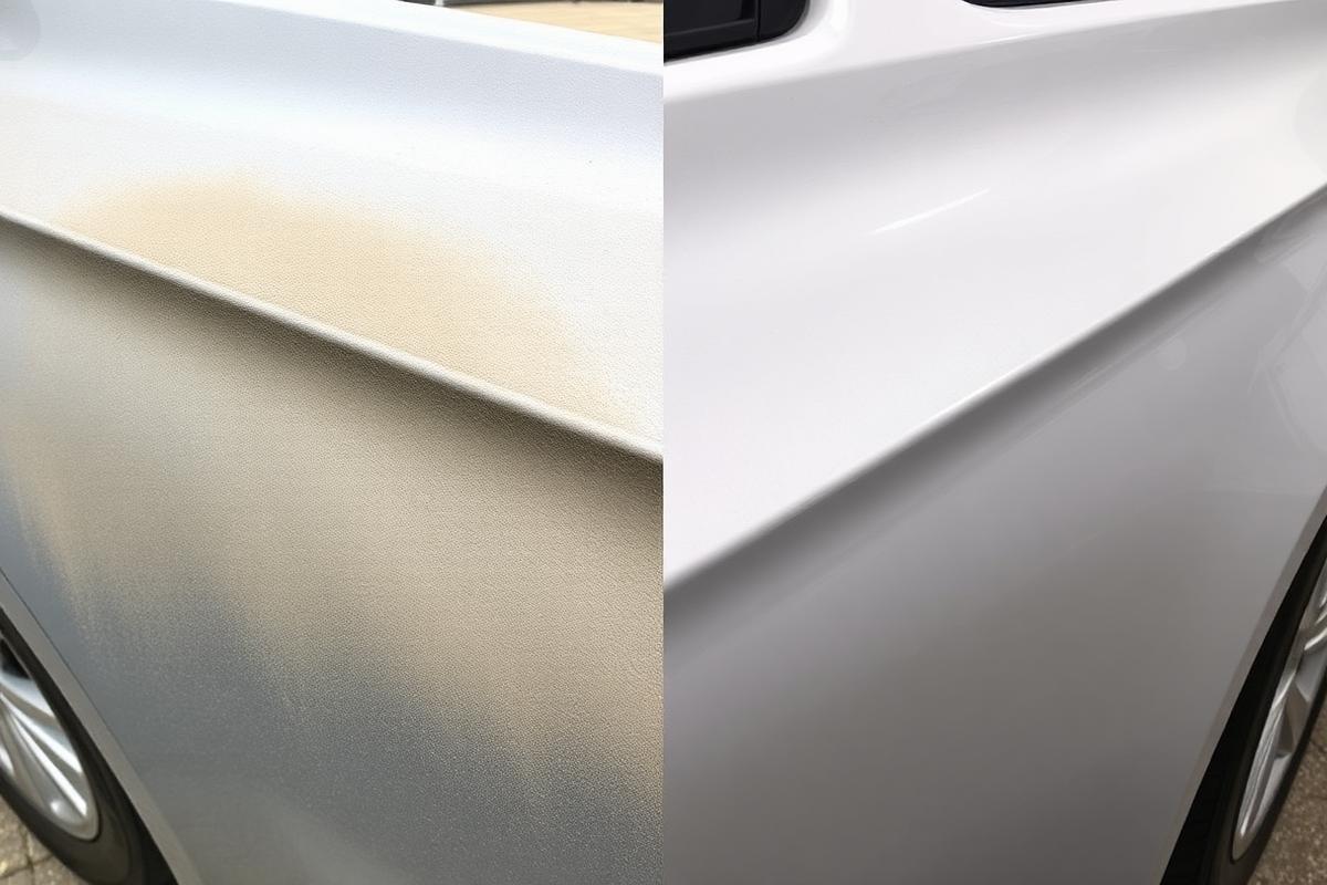 Exterior Detail before and after